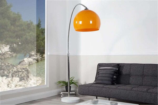 Designová stojanová lampa Arch oranžová