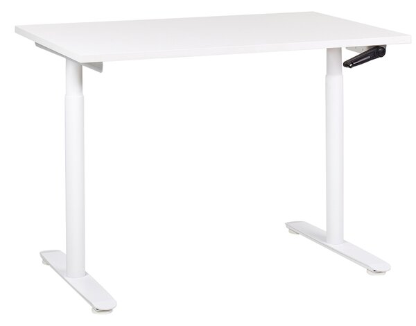 Manuálně výškově nastavitelný pracovní stůl DESTINAS Bílá 120 cm 72 cm