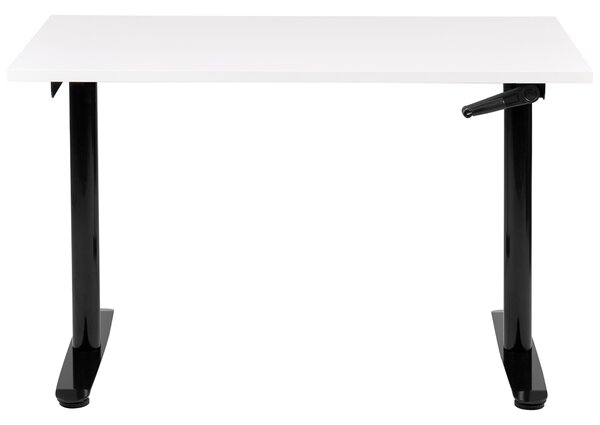 Manuálně výškově nastavitelný pracovní stůl DESTINAS Bílá/Černá 120 cm 72 cm