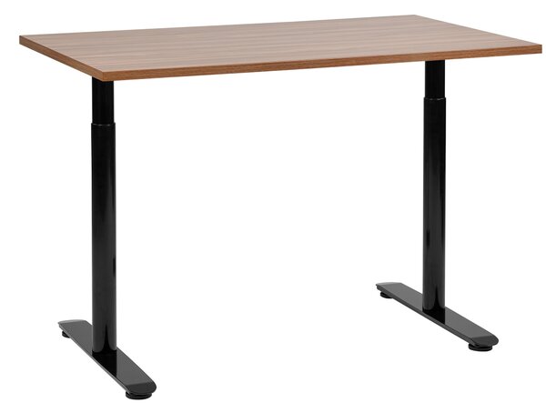 Manuálně výškově nastavitelný pracovní stůl DESTINAS Hnědá/Černá 120 cm 72 cm
