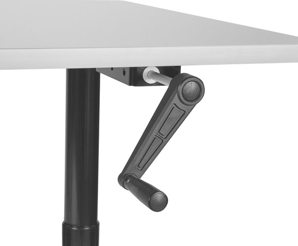 Manuálně výškově nastavitelný pracovní stůl DESTINAS Šedá/Černá 160 cm 72 cm