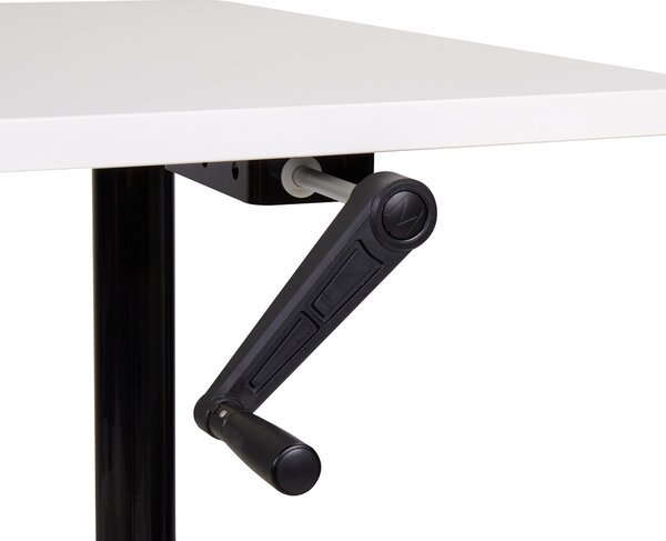 Manuálně výškově nastavitelný pracovní stůl DESTINAS Bílá/Černá 120 cm 72 cm