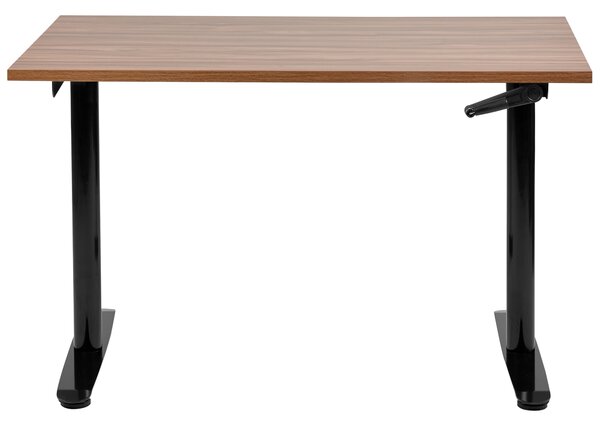 Manuálně výškově nastavitelný pracovní stůl DESTINAS Hnědá/Černá 120 cm 72 cm