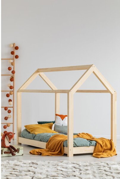 Domečková dětská postel z borovicového dřeva 90x200 cm Mila M - Adeko