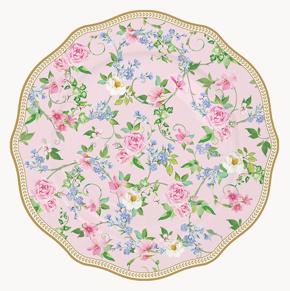 Sada porcelánových snídaňových talířů Garden Joy, 6 dílů