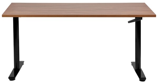 Manuálně výškově nastavitelný pracovní stůl DESTINAS Hnědá/Černá 160 cm 72 cm