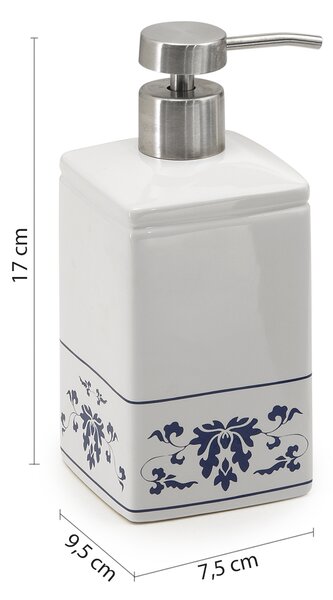 Gedy Gedy, CIXI dávkovač mýdla na postavení, porcelán, modrá/bílá, CX8189