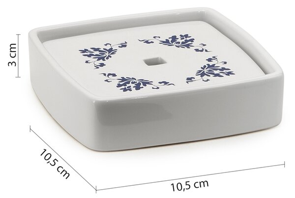 Gedy Gedy, CIXI mýdlenka na postavení, porcelán, modrá/bílá, CX1189
