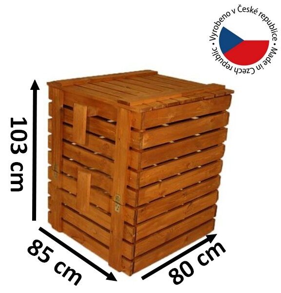 Dřevěný kompostér 600 l, masiv z české truhlárny