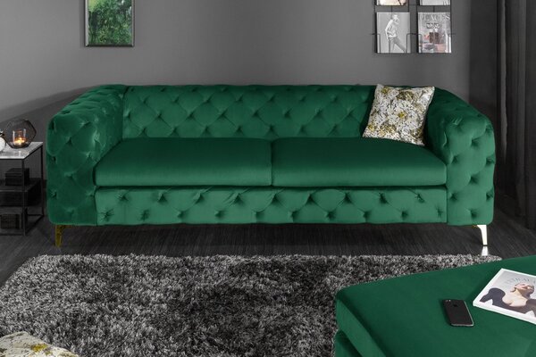 Designová sedačka Rococo, 240 cm, zelená
