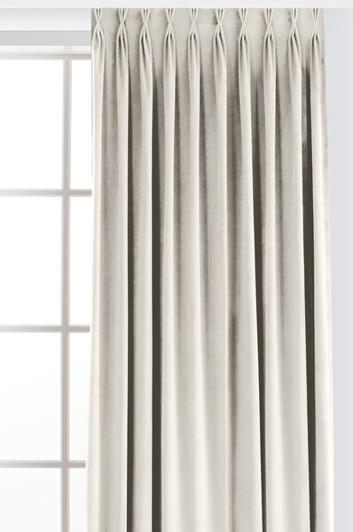Krémový sametový dimout závěs 400x250 cm Velto – Filumi