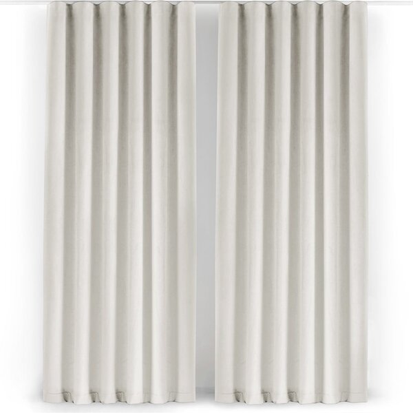 Krémový sametový dimout závěs 400x250 cm Velto – Filumi
