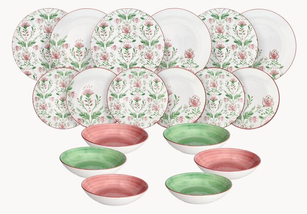 Sada porcelánového nádobí Madison Lolita, pro 6 osob, 18 dílů