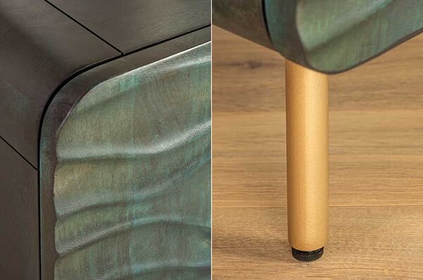 Massive home | Luxusní komoda Black lagoon tyrkysová mango 160cm