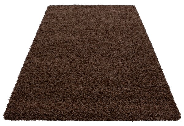 Ayyildiz, Kusový koberec Life Shaggy 1500 brown, 160x230, hnědá, ložnice