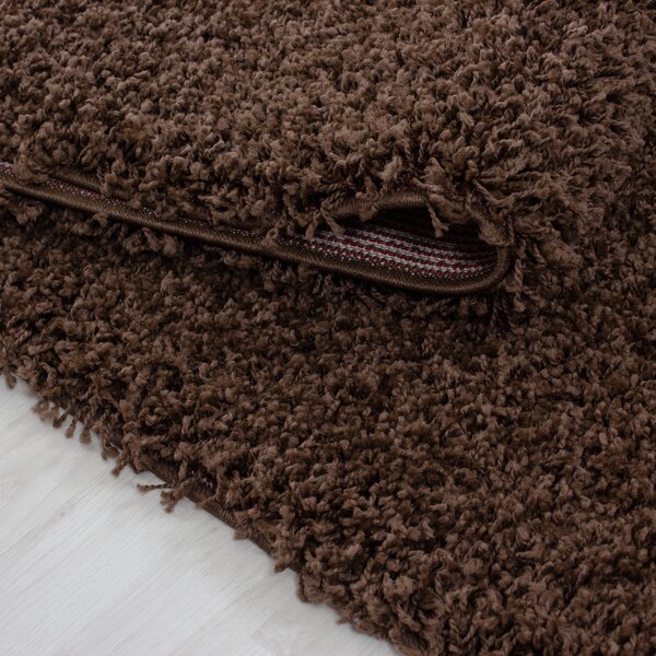 Ayyildiz, Kusový koberec Life Shaggy 1500 brown, 160x230, hnědá, ložnice