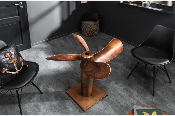 Designový jídelní stůl Propeller 94 cm měděný