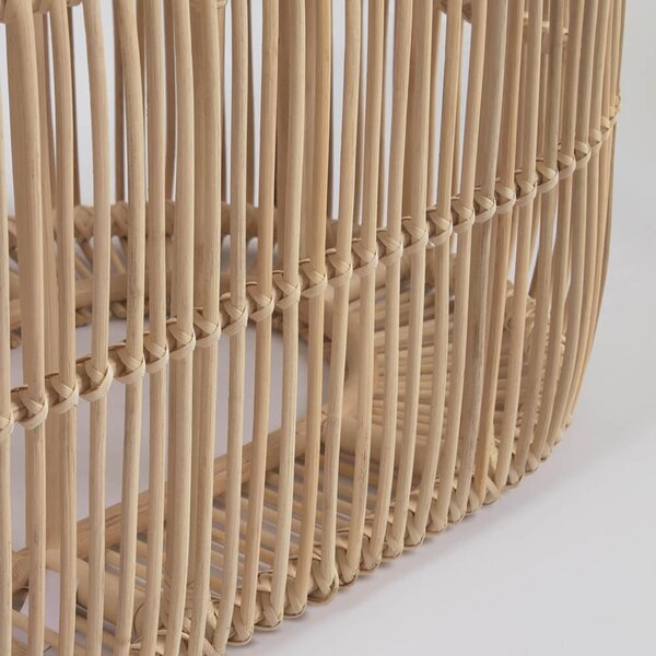 Poškozeno: Ratanový konferenční stolek Leal Ø 110 x 60 cm přírodní