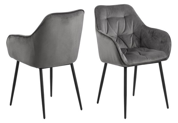 Designové židle Alarik tmavě šedá