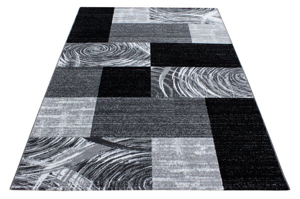 Ayyildiz, Kusový koberec Parma 9220 black, 80x150, šedá, chodba / předsíň