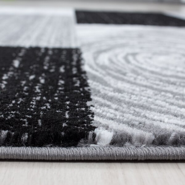 Ayyildiz, Kusový koberec Parma 9220 black, 80x150, šedá, chodba / předsíň