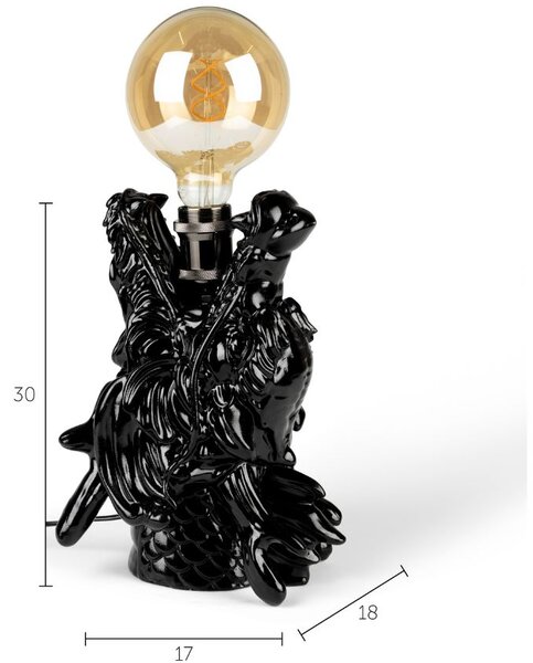 Černá stolní lampa Bold Monkey Dragonized Bastard