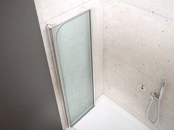 Aqualine Aqualine, WILA vanová zástěna 900x1400 mm, skládací, chrom, čiré sklo, AQ5742