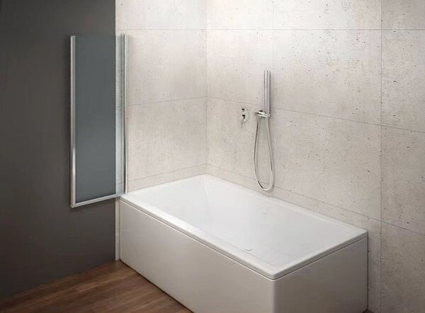 Aqualine Aqualine, WILA vanová zástěna 900x1400 mm, skládací, chrom, čiré sklo, AQ5742