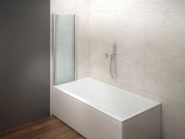 Aqualine Aqualine, WILA vanová zástěna 900x1400 mm, skládací, chrom, čiré sklo, AQ5742