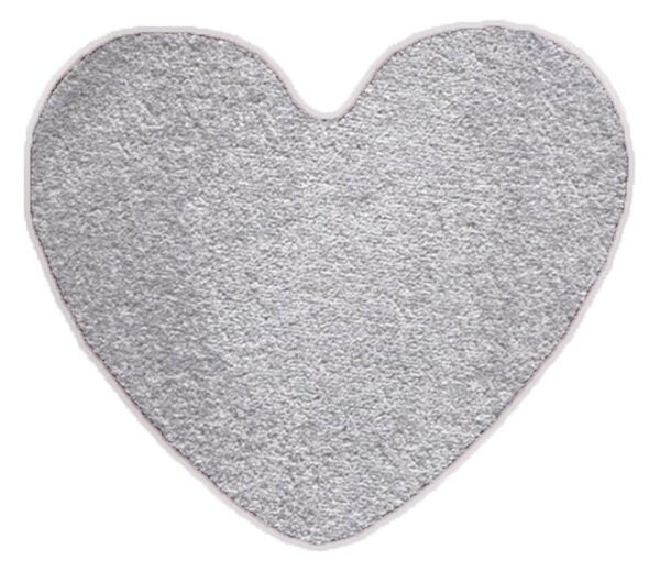 Vopi koberce Kusový koberec Eton Srdce šedý - 100x120 srdce cm