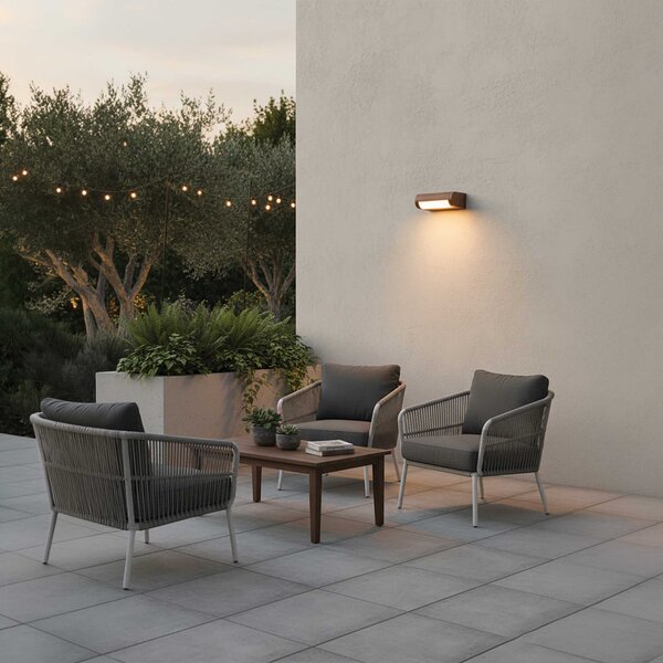 VK Light Shade LED nástěnné svítidlo otočné IP65 Hnědá