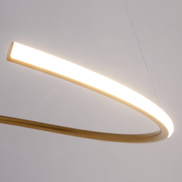 Maytoni Curve LED závěsné svítidlo Zlatá
