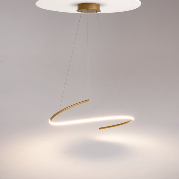 Maytoni Curve LED závěsné svítidlo Zlatá