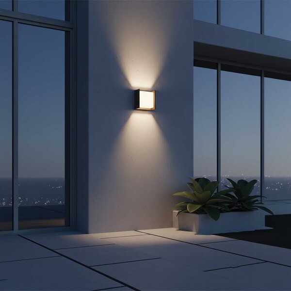 VK Light Tod LED nástěnné svítidlo IP65 Antracitová
