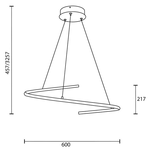 Maytoni Curve LED závěsné svítidlo Zlatá