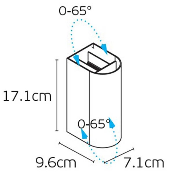 VK Light Dust LED nástěnné svítidlo IP65 Antracitová