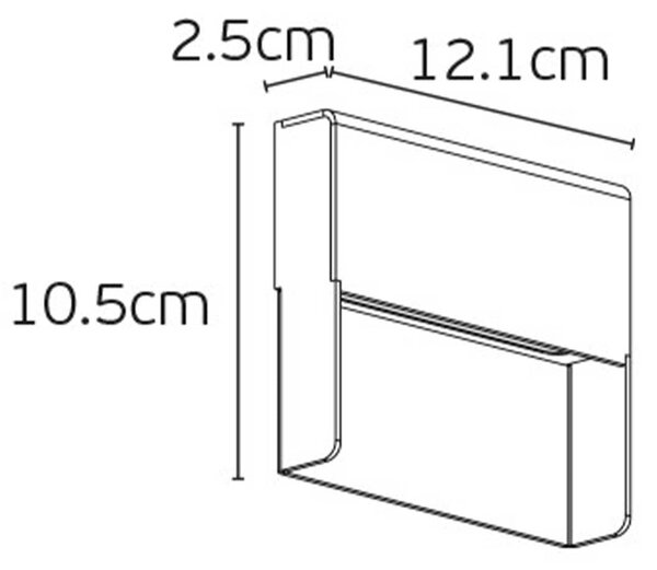 VK Light Wop LED nástěnné svítidlo IP65 121 mm