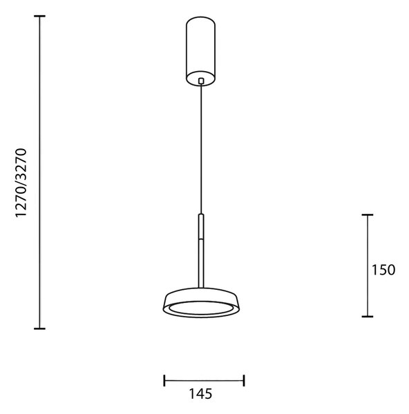 Maytoni El LED závěsné svítidlo BíláØ500mm