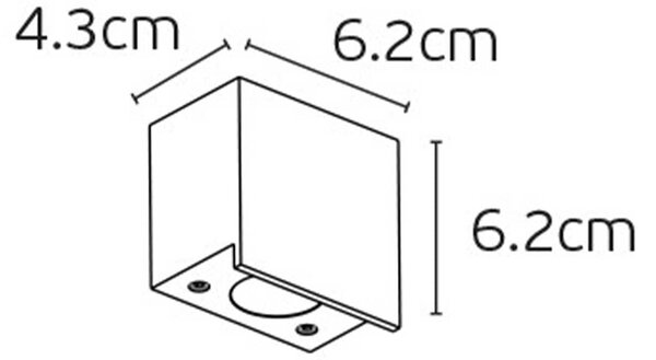 VK Light Pit LED nástěnné svítidlo IP65 hranaté Antracitová2700K
