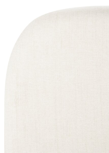 Postel s úložným prostorem Tkanina BLAGNAC 90 x 200 cm Krémově bílá