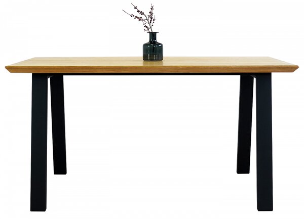 Jídelní stůl s masivní dubovou deskou Modena 1400 x 900 mm
