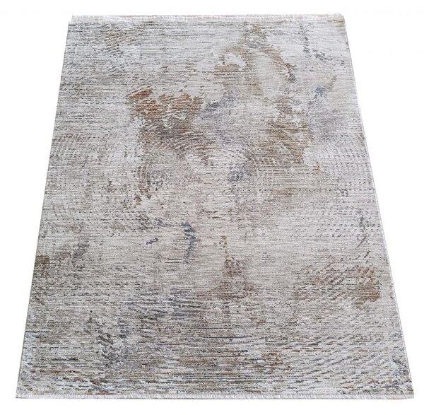 Makro Abra Kusový koberec Baron 02 Moderní Abstraktní krémový hnědý modrý Rozměr: 120x170 cm