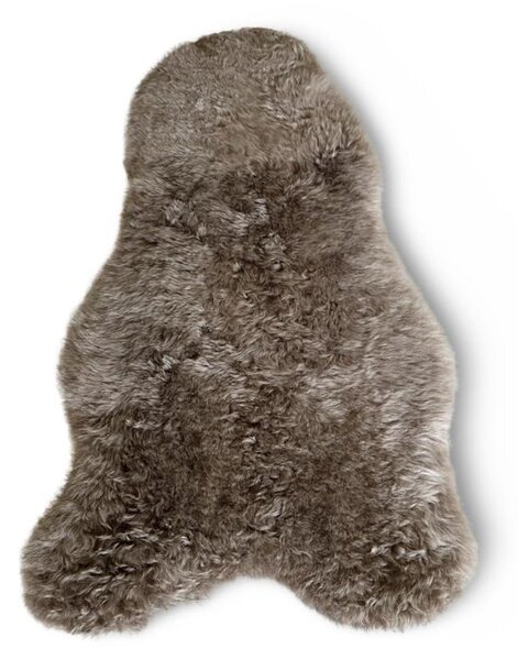 Islandská jehněčí kůže, šedohnědá - taupe, barvená, střižený chlup, velikost II