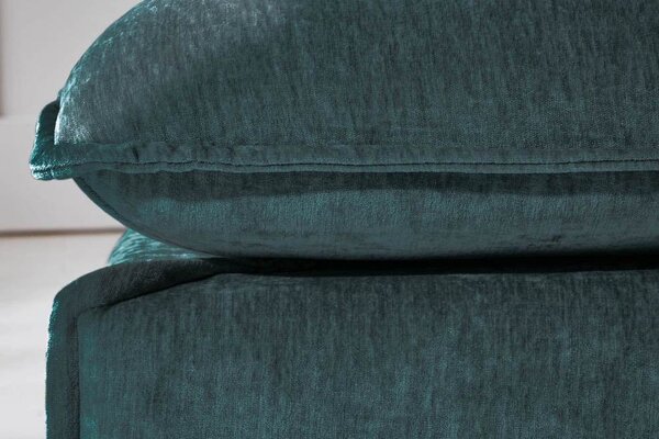 Designová taburetka Eden 100 cm petrol zelená / samet