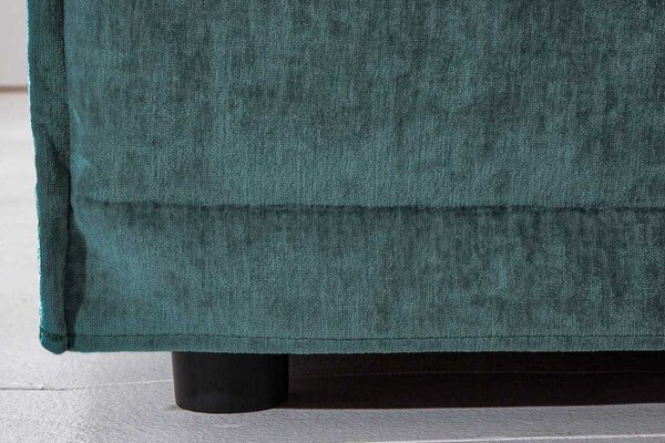 Designová taburetka Eden 100 cm petrol zelená / samet