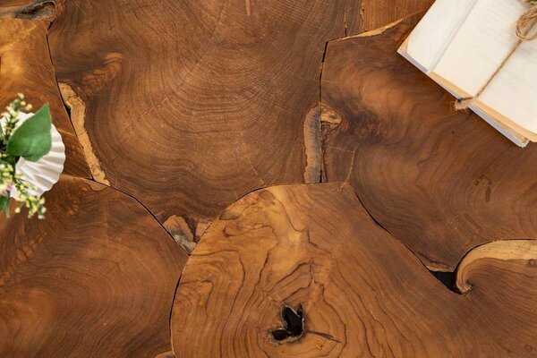 Designový konferenční stolek Junk 90 cm teak