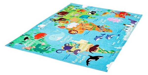Obsession Dětský kusový koberec Torino kids 233 WORLD MAP - 80x120 cm