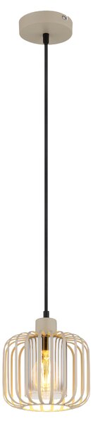 Závěsné svítidlo ALFRED písková/šedá, průměr 18 cm