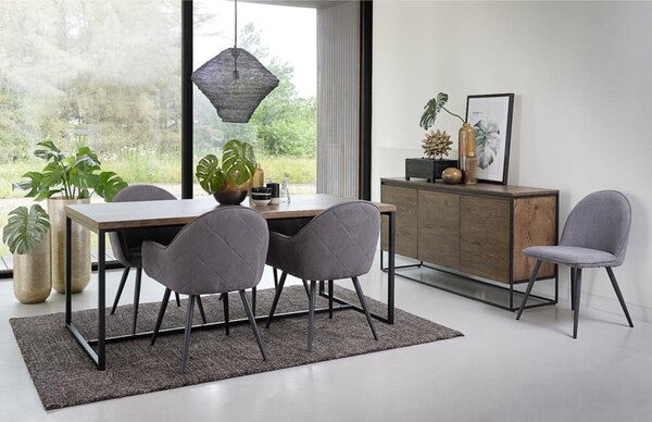 Designové křeslo Dayton šedé