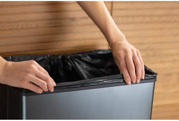 Modrý dotykový odpadkový koš z recyklovaného plastu 54 l Verto High – Curver